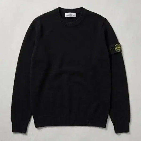 [BUNJANG] Stone Island Lambswool Knit Black / 스톤 아일랜드 램스울 니트 블랙 [M-L]