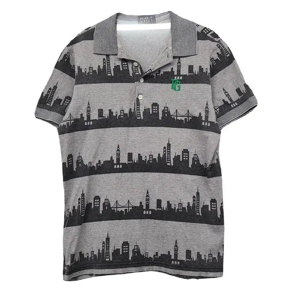 [BUNJANG] Parigates Light Grey Short Sleeve Polo Shirt 100 / 파리게이츠 라이트 그레이 골프 반팔 카라티 100