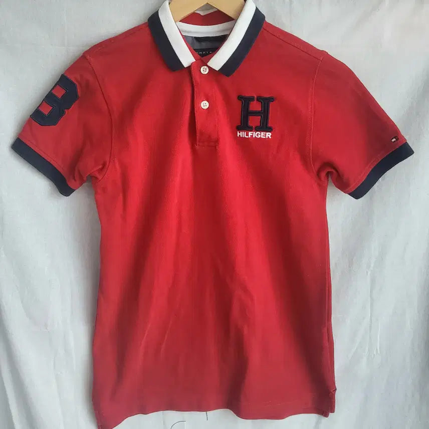 [BUNJANG] Tommy Hilfiger Cotton Short Sleeve Polo T-Shirt Junior 14T (Women's XS-S) / 타미힐피거 코튼 반팔 카라티 주니어 14T 여성 XS~S 추천