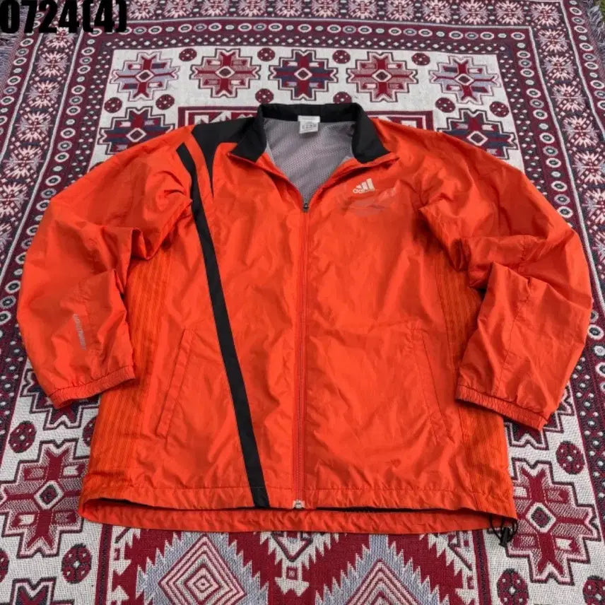 [BUNJANG] Adidas Orange Windbreaker Jacket / 아디다스 오렌지 바람막이 자켓 0724