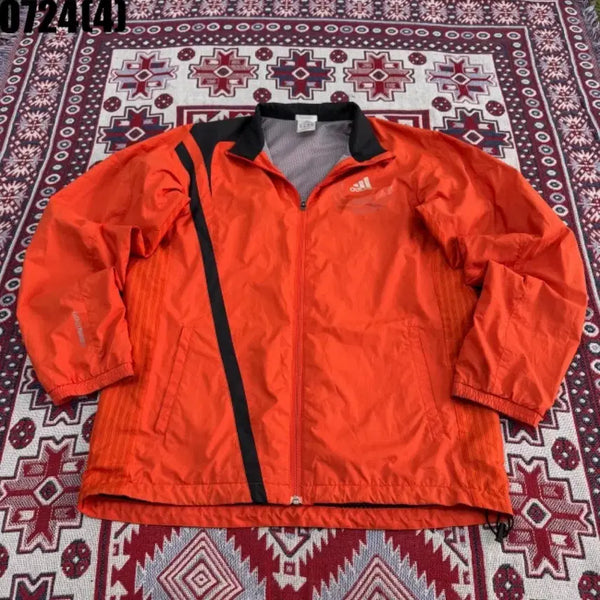 [BUNJANG] Adidas Orange Windbreaker Jacket / 아디다스 오렌지 바람막이 자켓 0724