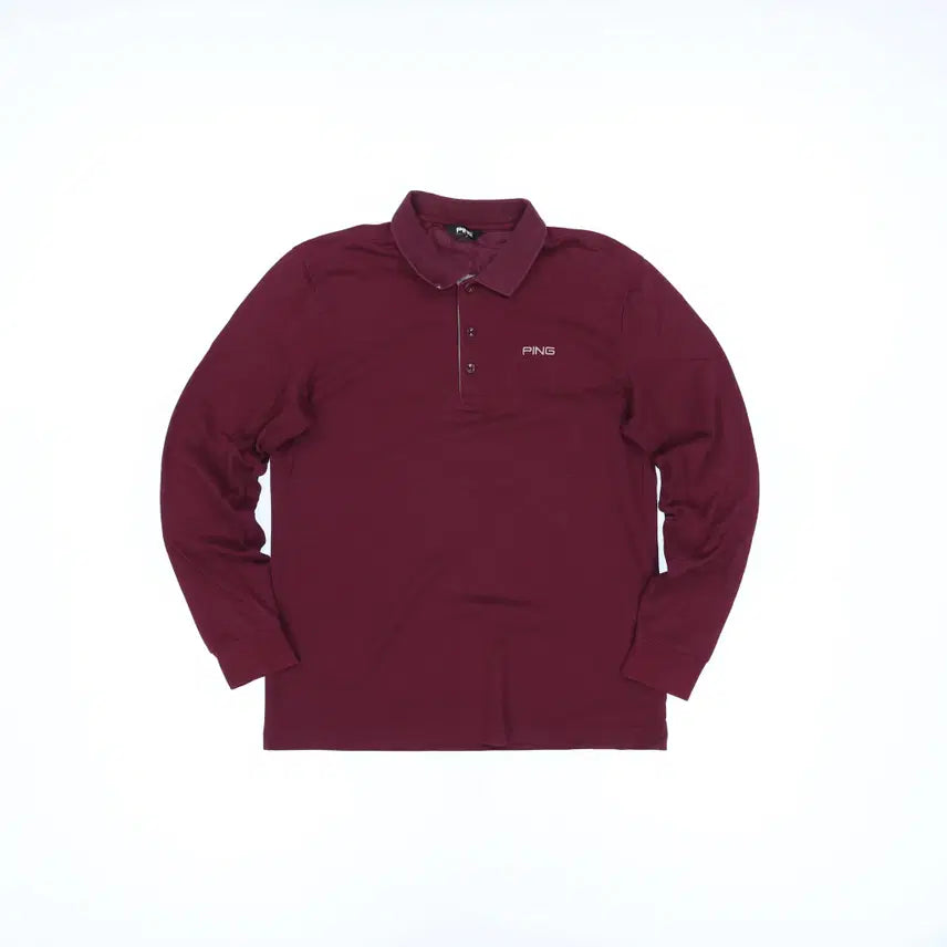 [BUNJANG] Long Sleeve Collar T-shirt / 95 핑 긴팔 카라티 0729M2