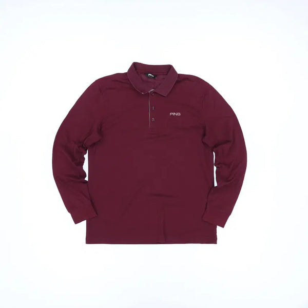 [BUNJANG] Long Sleeve Collar T-shirt / 95 핑 긴팔 카라티 0729M2