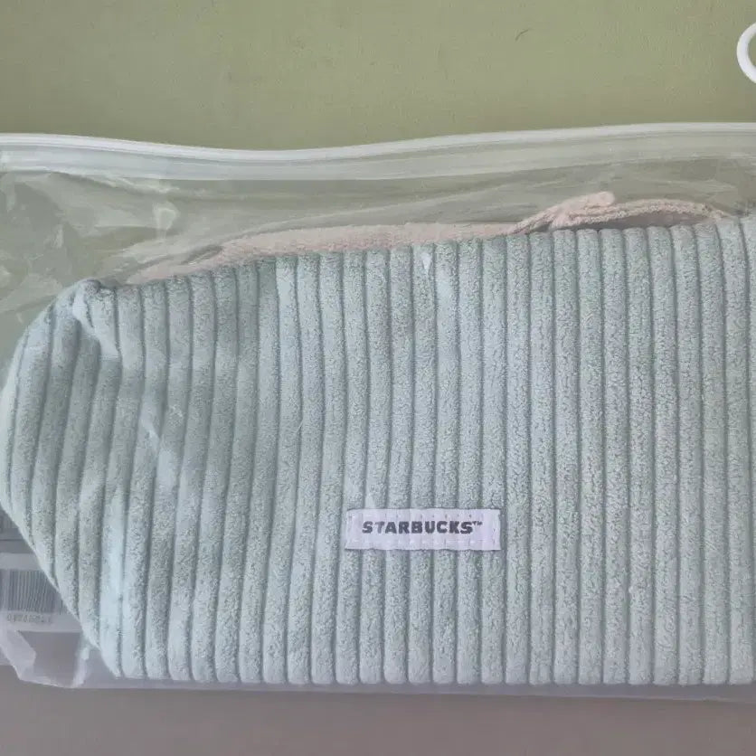 [BUNJANG] Starbucks Mint Corduroy Pouch / 스타벅스 민트 코듀로이 파우치(새상품)