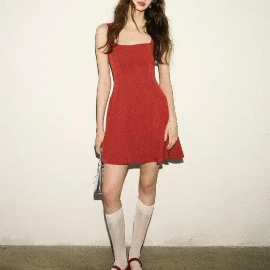 [BUNJANG] Shinsden Red Dress / 신스덴 레드 원피스