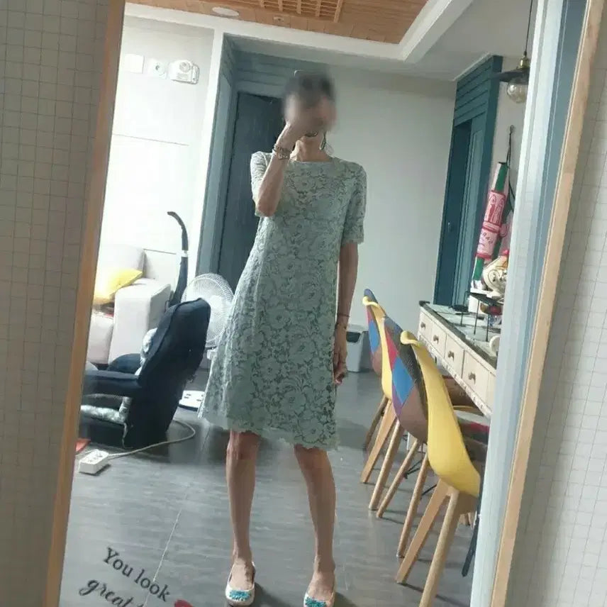 [BUNJANG] Japanese Lace Dress Formal Occasion Office Wear / 일본제 레이스 원피스.44~55.사용감 거의 없음.하객룩,예복,오피스룩으로 추천