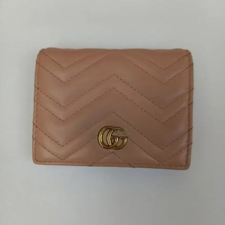 [BUNJANG] Gucci Matelassé Bi-Fold Wallet Pink / 구찌 반지갑 핑크