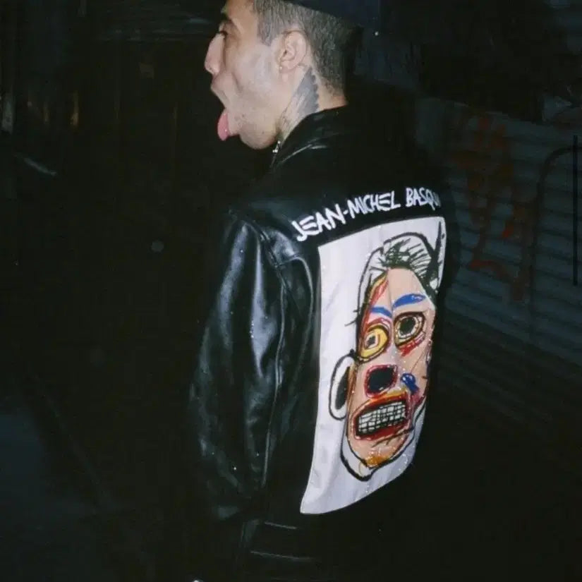 [BUNJANG] Rose Shell x Easy Busy Rider Leather Jacket / 95) 장미쉘x이지비지 라이더 가죽자켓