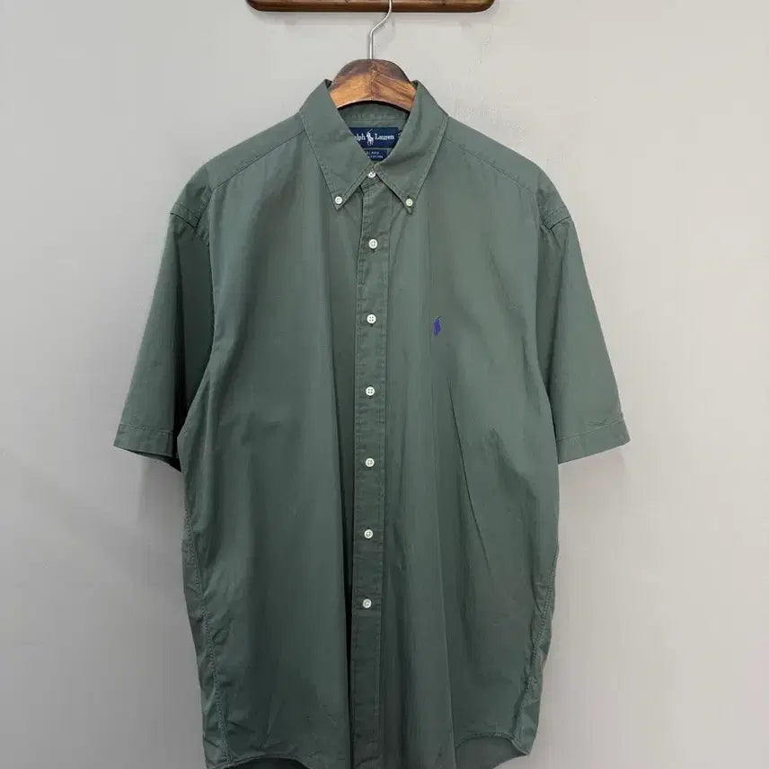 [BUNJANG] Polo Ralph Lauren Green Short Sleeve Shirt M / 폴로 랄프로렌 그린 반팔 셔츠 H3232