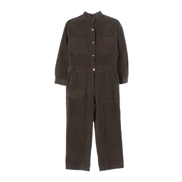 [BUNJANG] Lucky Chouette Corduroy High Neck Jumpsuit Khaki / 럭키슈에뜨 코듀로이 포켓 하이넥 점프수트 워크수트 카키