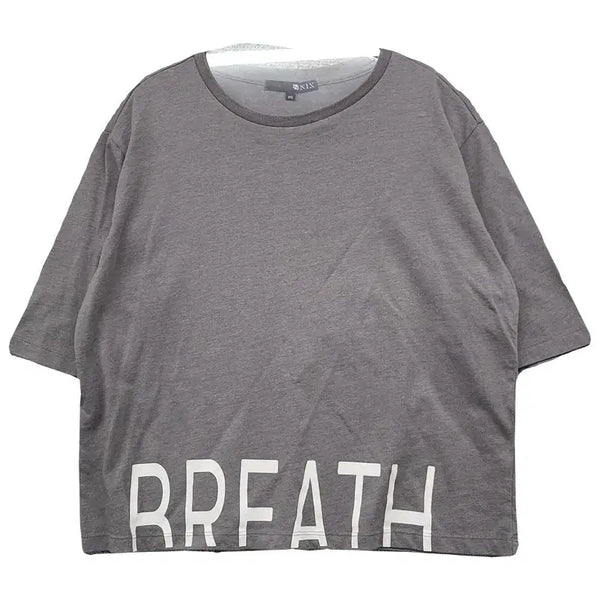 [BUNJANG] Nick's Printing Grey T-Shirt / 닉스 프린팅 그레이 반팔티 85