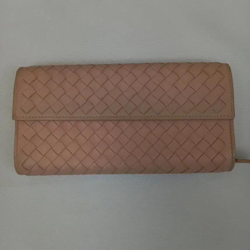 [BUNJANG] Bottega Veneta Intrecciato Long Wallet - Pink / 보테가 장지갑