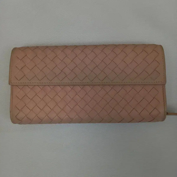 [BUNJANG] Bottega Veneta Intrecciato Long Wallet - Pink / 보테가 장지갑