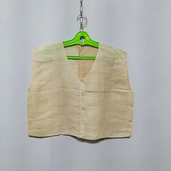 [BUNJANG] Beige Linen Top / 마53 모시상의