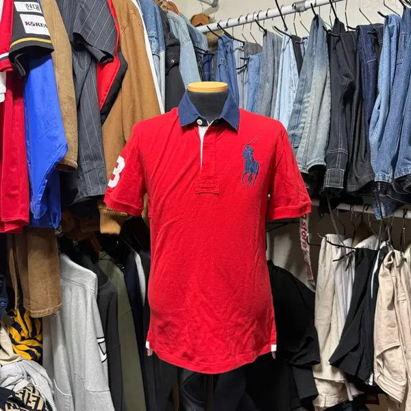 [BUNJANG] Polo Ralph Lauren Big Pony Chief Keef Short Sleeve Rugby T-Shirt M / [M] 폴로 랄프로렌 빅로고 치프키프 반팔 럭비 티셔츠