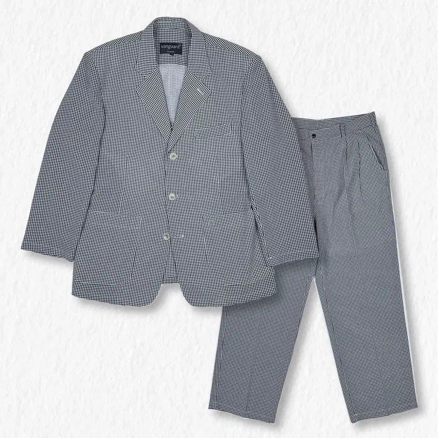 [BUNJANG] Vangarde Homme Seersucker Check Setup Suit / 뱅가드옴므 시어서커 체크 셋업
