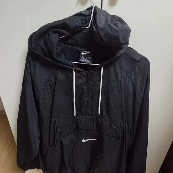[BUNJANG] Nike Windbreaker Hoodie Jacket Black XL / 나이키 바람막이 후드 자켓 블랙