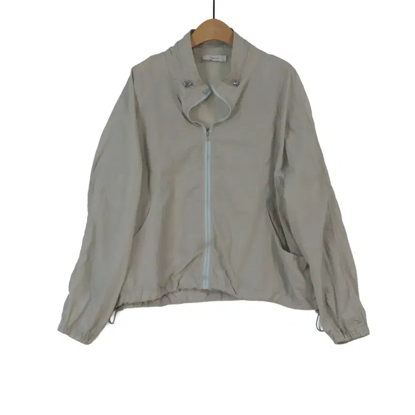 [BUNJANG] Nearest Beige Zip-Up Windbreaker Lightweight Jacket / Nearest 고프코어 바람막이 F 베이지 집업 점퍼 경량 자켓