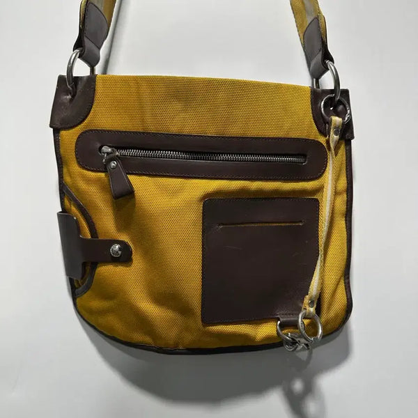 [BUNJANG] Bally Canvas Crossbody Bag Yellow / 발리 캔버스 크로스백 옐로우 정품