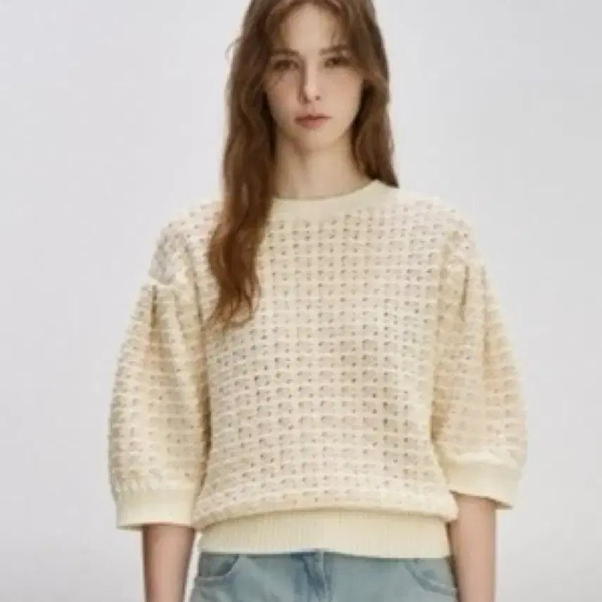 [BUNJANG] System Volume Oversized Knit Sweater / 새상품/시스템 볼륨소매 오버핏 니트F55-66