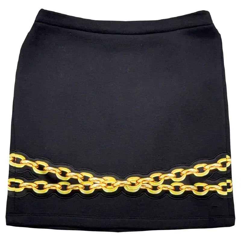 [BUNJANG] Lucky Chouette Printing Black Skirt / 럭키슈에뜨 프린팅 블랙 스커트 36