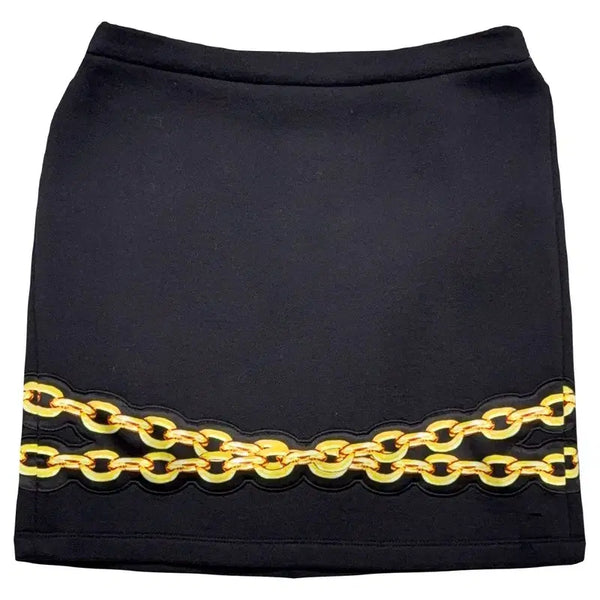 [BUNJANG] Lucky Chouette Printing Black Skirt / 럭키슈에뜨 프린팅 블랙 스커트 36
