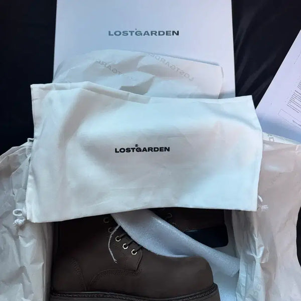 [BUNJANG] Lost Garden Root Brown Leather Boots Size 42 / 새상품 42 로스트가든 루트 브라운