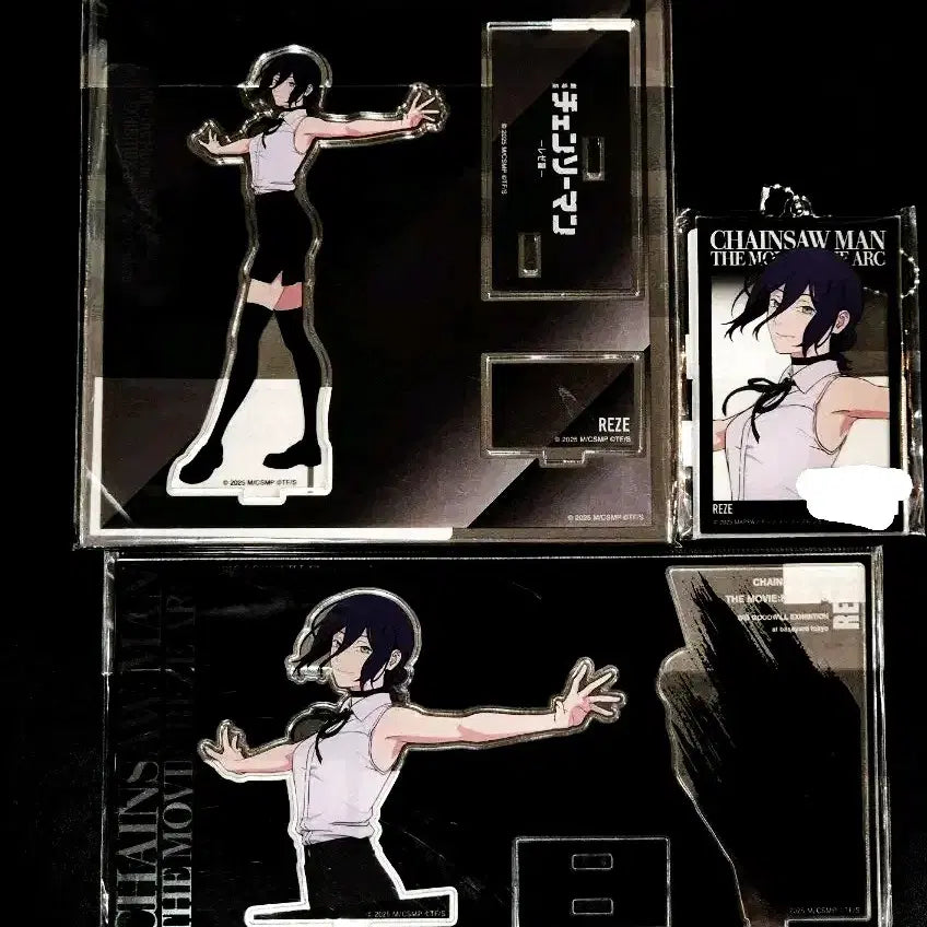 [BUNJANG] Chainsaw Man - The Prince of the Devil - Akane Sawatari Acrylic Stand & Charm Set (3 Types) / (미개봉 새상품) 체인소맨 레제편 레제 대교류전 아크릴스탠드 아크릴키링 3종 일괄