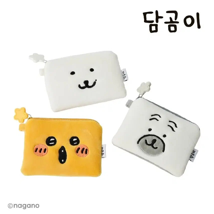 [BUNJANG] Nongdamgom/Damgom/Pug/Mole Mini Pouch/Coin Purse Set (3 Types) / 농담곰/담곰이/퍼그/두더지 미니 파우치/동전지갑 3종