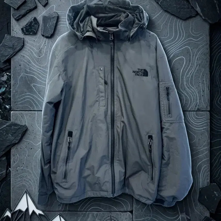 [BUNJANG] The North Face Gray Windbreaker Jumper / 노스페이스 바람막이 점퍼 회색