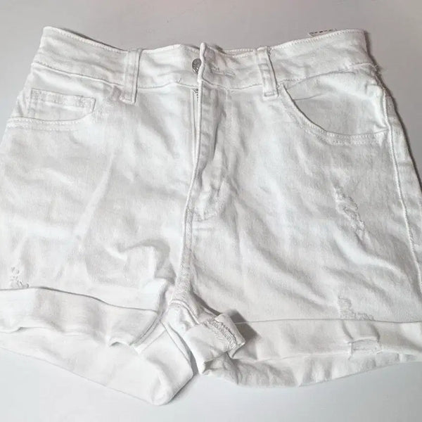 [BUNJANG] High-Waisted Denim Shorts White / 에이블리 쉬인 테무 하이웨스트 데님 반바지 화이트