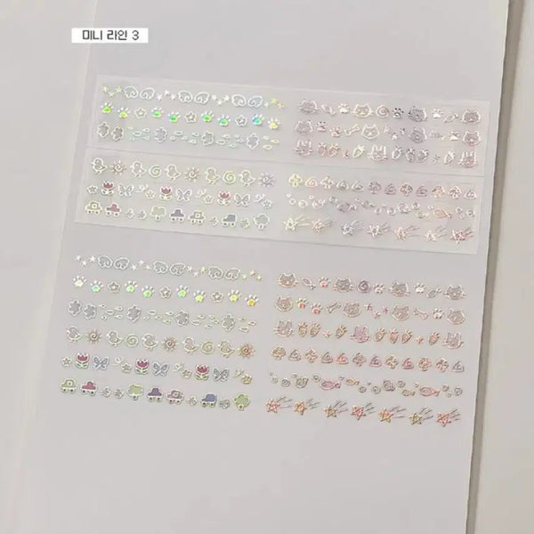 [BUNJANG] Magoz Mini Line 3 Hologram Kiss Cut Masking Tape Set Stickers / 마고즈 미니라인3 홀로그램 키스컷 마테띵 다꾸 스티커