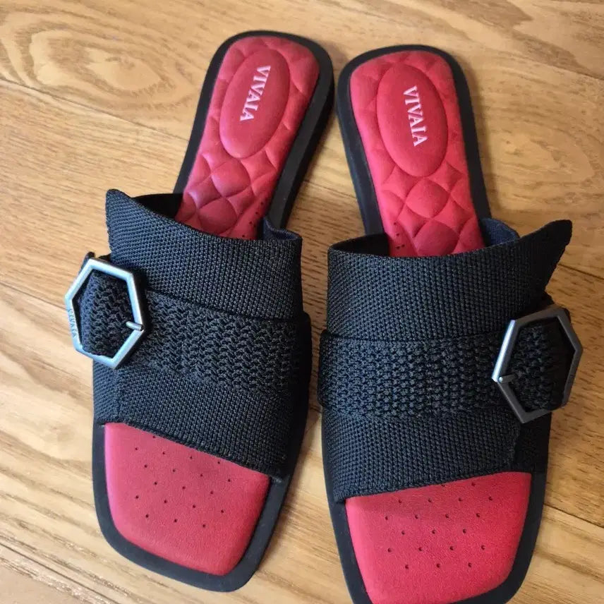 [BUNJANG] Vivier Mules Black Red / 비바이어 뮬 블랙 레드