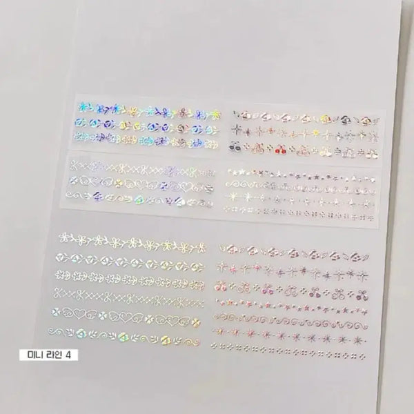 [BUNJANG] Magoz Mini Line 4 Hologram Kiss Cut Masking Tape Set / 마고즈 미니라인4 홀로그램 키스컷 마테띵 다꾸 스티커