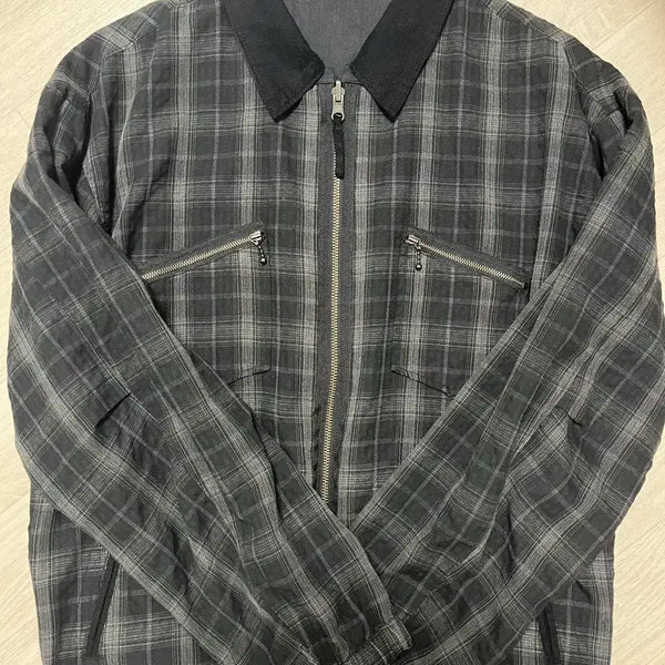 [BUNJANG] Polyteru Reversible Blouson Lamicek Black / [2] 폴리테루 리버시블 블루종 라미체크 블랙