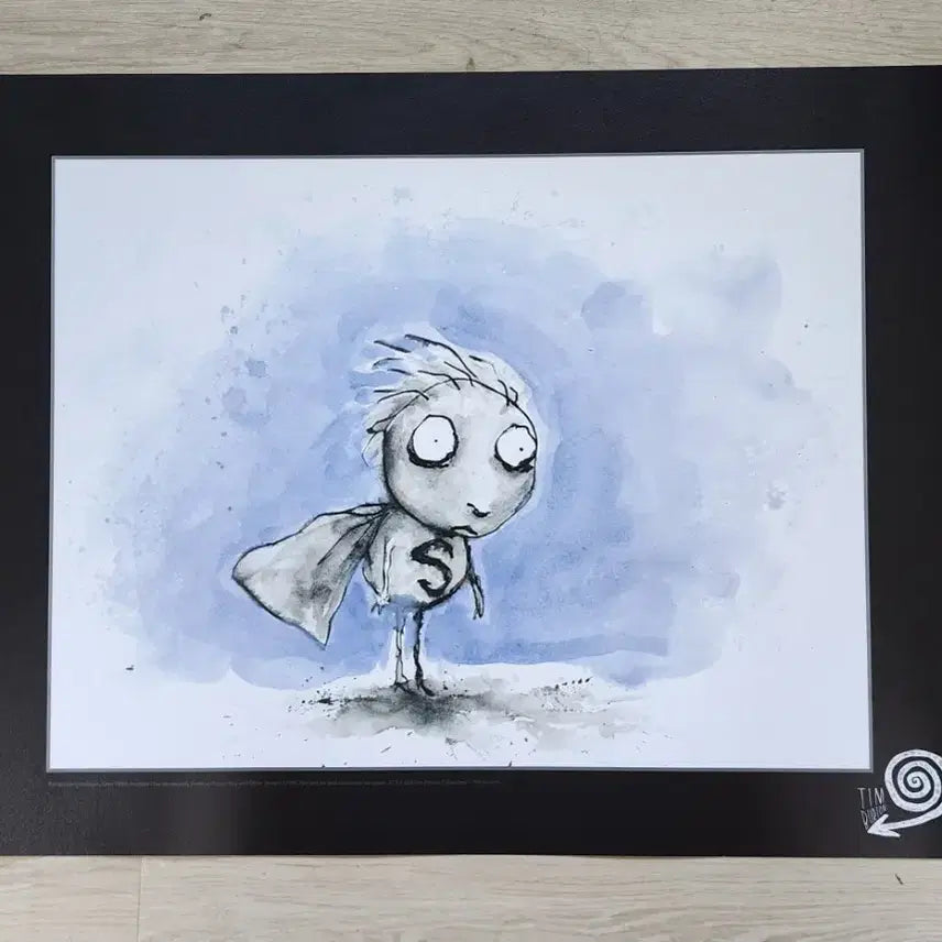 [BUNJANG] Tim Burton Original Print 'Stainboy' 2012 Paris Exhibition Tour Edition with Louvre Museum Workshop Official Packaging / [희귀/한정]2012 파리 특별전 오리지널 프린트 + 루브르 박물관 공방 정품 패키지 포함