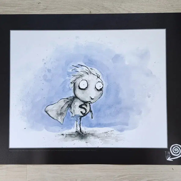 [BUNJANG] Tim Burton Original Print 'Stainboy' 2012 Paris Exhibition Tour Edition with Louvre Museum Workshop Official Packaging / [희귀/한정]2012 파리 특별전 오리지널 프린트 + 루브르 박물관 공방 정품 패키지 포함
