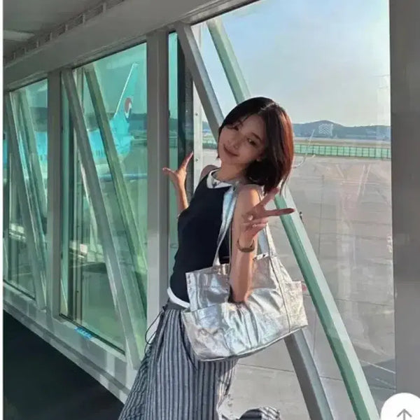 [BUNJANG] Stripe Pattern Sleeveless & Pants Set / 나시 보트넥 레이어드 &팬츠셋업