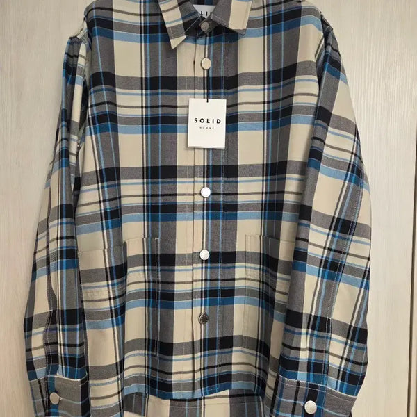 [BUNJANG] Solid Homme Oversized Flannel Check Jacket / 솔리드옴므 오버사이즈 프란넬 체크 자켓 46