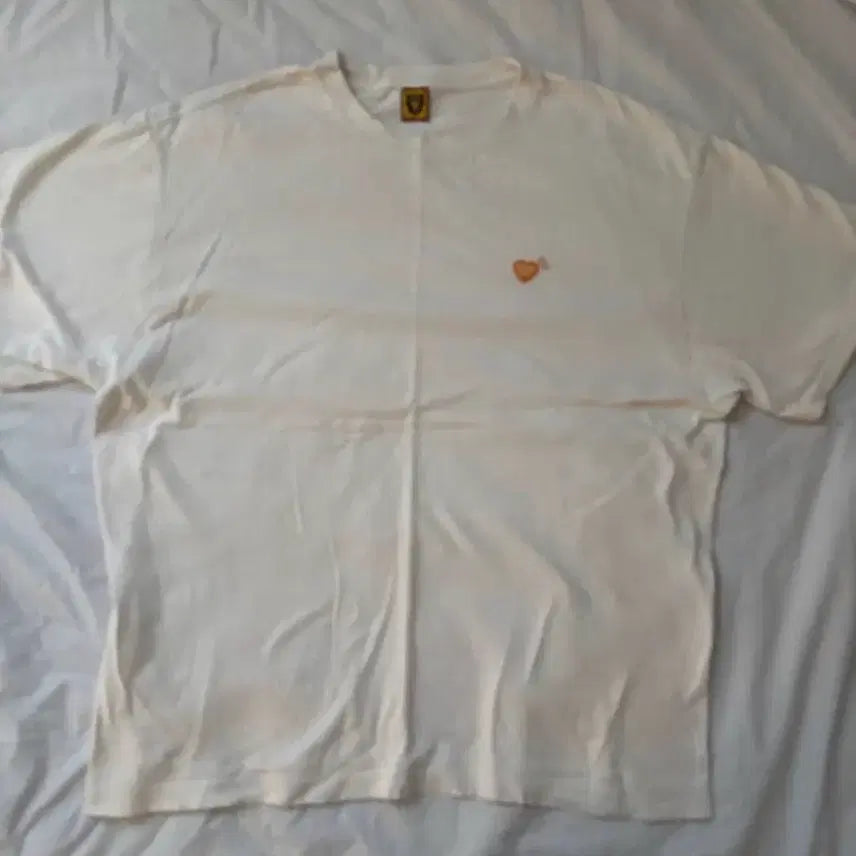 [BUNJANG] Human Made Embroidered Logo T-Shirt White L / 급처)휴먼메이드 자수 로고 반팔 티셔츠 L