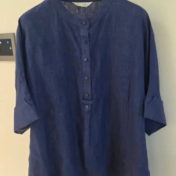[BUNJANG] Esae 100% Linen Half Open Shirt / 이새 린넨100% 하프오픈 셔츠