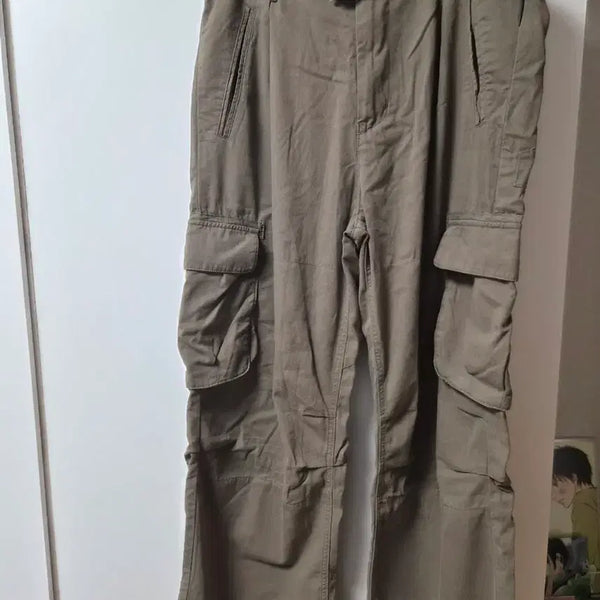 [BUNJANG] Polilu Belted Cargo Pants 1.2 Olive Grey Size 4 / 폴리테루 벨티드 카고 팬츠 1.2 올리브 그레이 4사 새상품