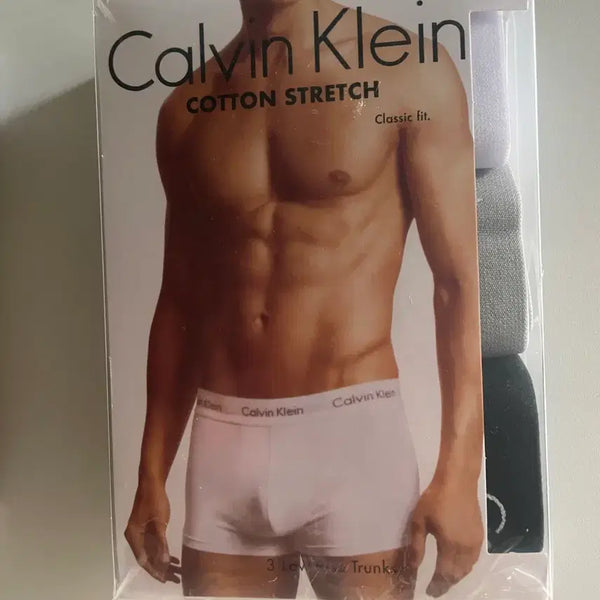 [BUNJANG] Calvin Klein Cotton Stretch Trunk Underwear 3-Pack (L Size) / (새상품) CK 캘빈클라인 코튼 스트레치 3팩 트렁크 (L사이즈)