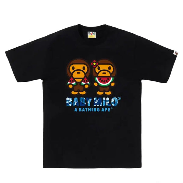 [BUNJANG] BAPE ABC Camo Baby Milo Watermelon Summer T-Shirt Black / ( L ) 베이프 ABC 카모 베이비 마일로 워터 멜론 썸머 티셔츠 블랙