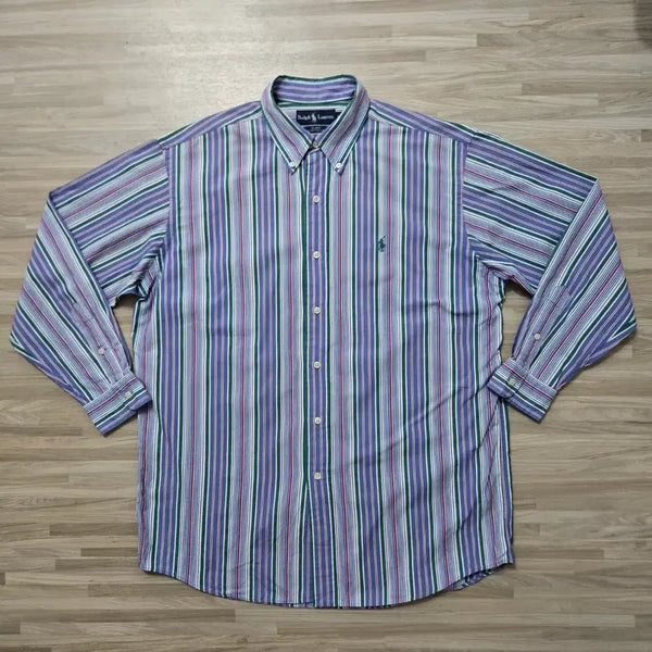 [BUNJANG] Polo Ralph Lauren Striped Shirt Men's / 110) 폴로 랄프로렌 스트라이프 셔츠 남성