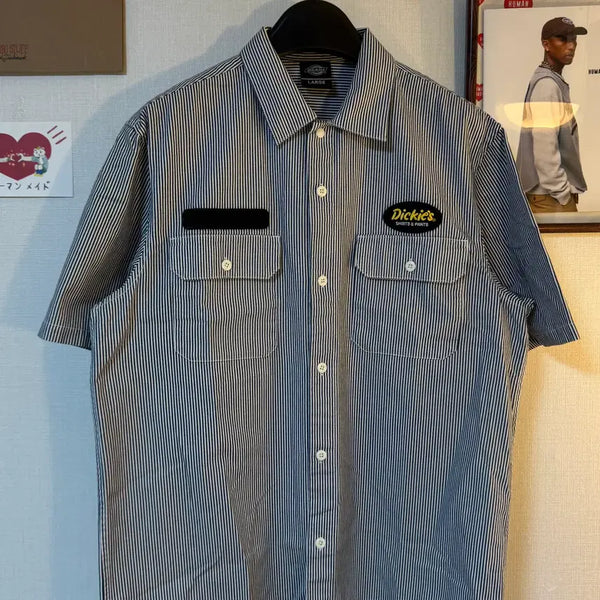 [BUNJANG] Dickies Striped Cotton Short-Sleeve Shirt / 디키즈 스트라이프 코튼 반팔 셔츠