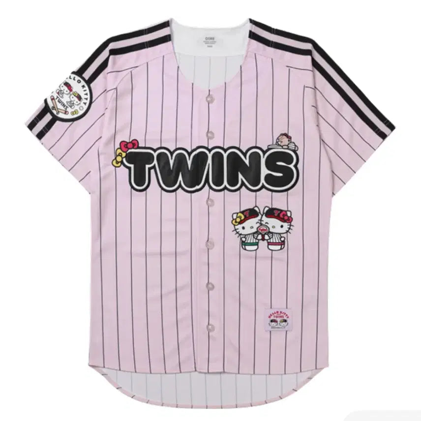 [BUNJANG] LG Twins Hello Kitty Collaboration Baseball Jersey (Pink/Black, Size 90) / 엘지트윈스 헬로키티 유니폼 핑크 블랙 90