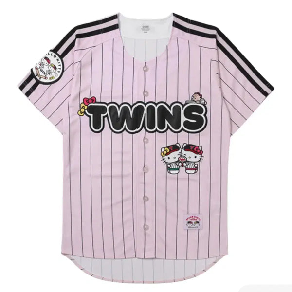 [BUNJANG] LG Twins Hello Kitty Collaboration Baseball Jersey (Pink/Black, Size 90) / 엘지트윈스 헬로키티 유니폼 핑크 블랙 90
