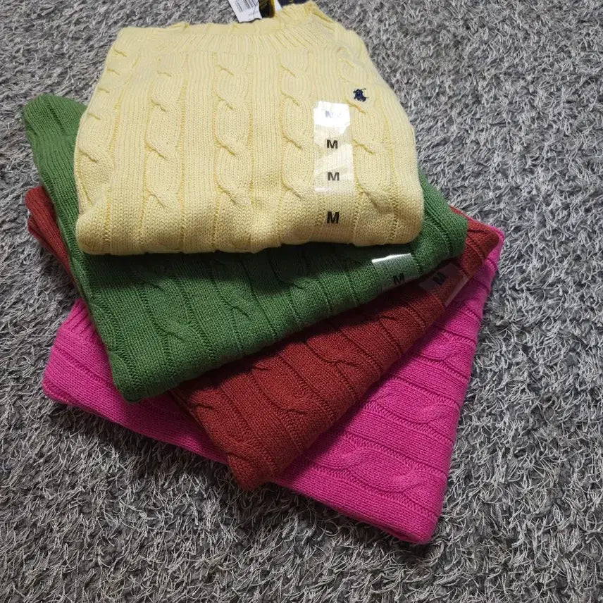[BUNJANG] Polo Ralph Lauren Cable Knit Short Sleeve Sweater / 폴로 랄프로렌 꽈베기 반팔니트