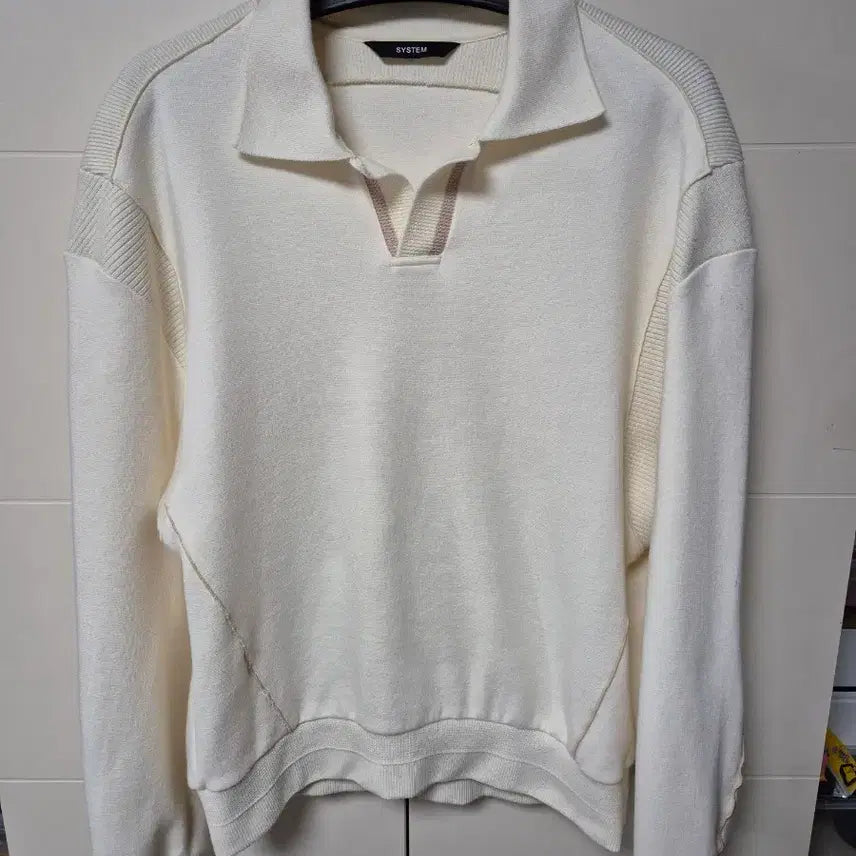 [BUNJANG] System Homme Collar Sweatshirt and Jogger Pants Set-up / (95/78) 시스템옴므 카라맨투맨/조거팬츠 트레이닝 셋업